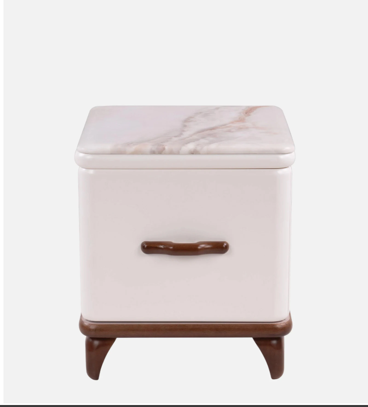Alice Marble End Table In Off White Colour