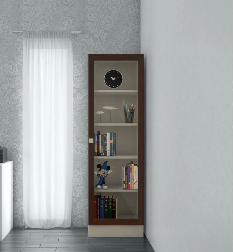 Celestia Book Case in Coffee Walnut Finish