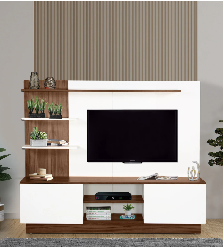 Kibo Tv Unit In Lyon Walnut Finish for TV's upto 55''