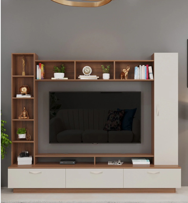 Fenily TV Unit in White Finish for TVs up to 65"